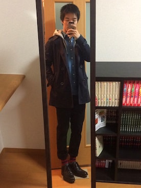 「JOURNAL STANDARD（ジャーナルスタンダード）のアイテム（トレンチコート）」を使った、Hirokiさん（メンズ・170cm）の秋コーディネート