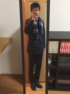 「JOURNAL STANDARD（ジャーナルスタンダード）のアイテム（トレンチコート）」を使った、Hirokiさん（メンズ・170cm）の秋コーディネート