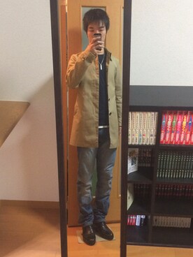 「POLICE（ポリス）のアイテム（ネックレス、シルバー系）」を使った、Hirokiさん（メンズ・170cm）の秋コーディネート
