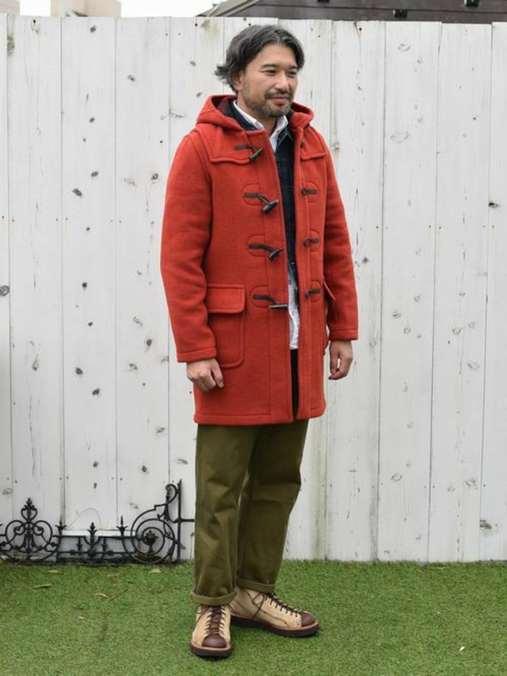 LONDON TRADITIONのダッフルコート（オレンジ系）を使った人気