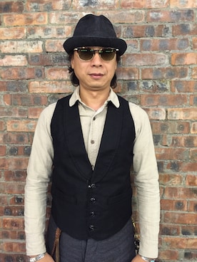 「CUSHMAN（クッシュマン）のアイテム（フォーマルスーツ/小物）」を使った、Benny Sekiさん（メンズ・165cm）の冬コーディネート