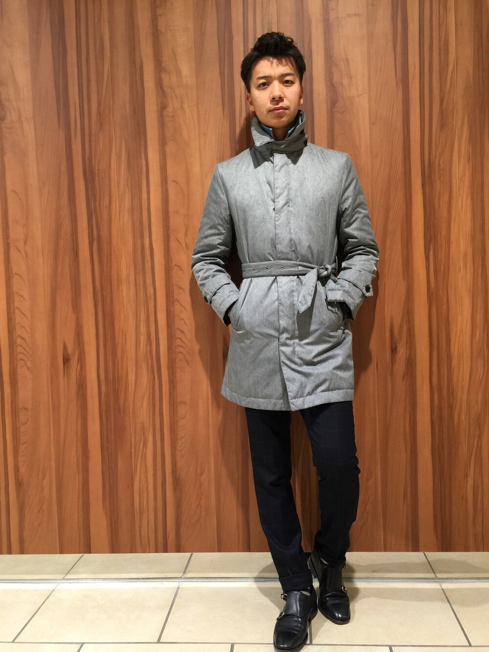 「DESIGNWORKSのアイテム（セットアップ、ブラック系）」を使った、gotohidekiさん（メンズ・183cm）の冬コーディネートの1枚目の写真