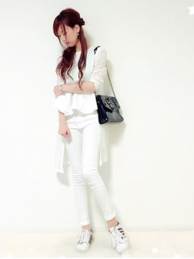 「coca（ANDEX shoes product）（コカ）のアイテム（トップス）」を使った、ひめさん（レディース・165cm）の夏コーディネート