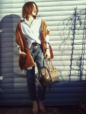 「DEL CONTE（デル コンテ）のアイテム」を使った、AZUさん（レディース・161cm）の冬コーディネート