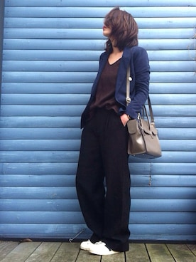 「DEL CONTE（デル コンテ）のアイテム」を使った、AZUさん（レディース・161cm）の冬コーディネート