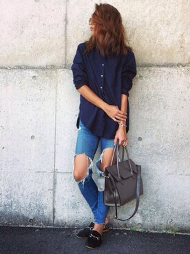 「DEL CONTE（デル コンテ）のアイテム」を使った、AZUさん（レディース・161cm）の夏コーディネート