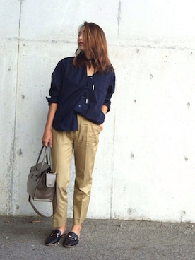 「DEL CONTE（デル コンテ）のアイテム」を使った、AZUさん（レディース・161cm）の秋コーディネート