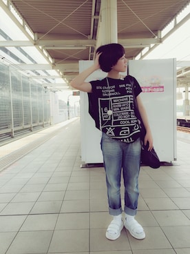 「BAMBI＆FALINE（バンビアンドファリーン）のアイテム」を使った、つむじさん（レディース・149cm）の夏コーディネート