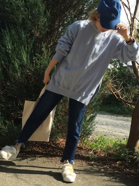 「切りっぱなし」｜「アイテム（キャップ）」を使った、ぴー☻さん（レディース・156cm）の春コーディネート