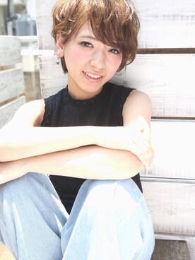 「SHAKE SHAKE  （シェイクシェイク）のアイテム（タンクトップ、ブラック系）」を使った、Hikariさん（レディース・154cm）の夏コーディネート