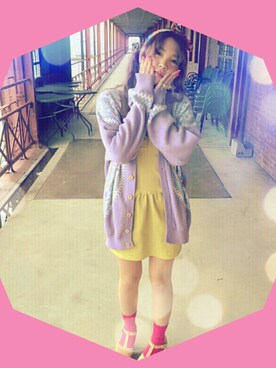 「＃カーディガン」｜「アイテム（レッグウェア）」を使った、♡モモセエリナ♡さん（レディース・159cm）の春コーディネート
