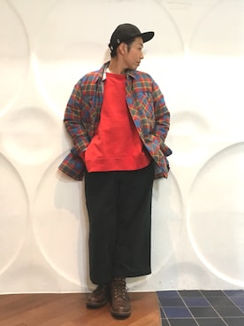 「WHITE'S BOOTS（ホワイツブーツ）のアイテム」を使った、TORIさん（メンズ・168cm）の秋コーディネート