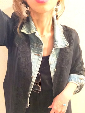 「ガウン」｜「アイテム（つなぎ/オールインワン）」を使った、masudamamiさん（レディース・165cm）の春コーディネート