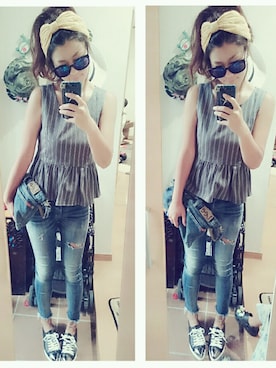「NETSTAR（ネットスター）のアイテム（シューズ）」を使った、umakoさん（レディース・163cm）の夏コーディネート