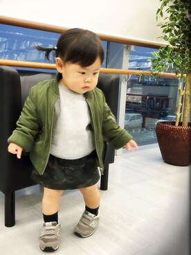 enaaaさん（キッズ・80cm）の冬コーディネート