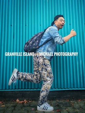 「PULL&BEAR（プルアンドベア）のアイテム（バッグ）」を使った、Michaelstarsさん（メンズ・173cm）の秋コーディネート