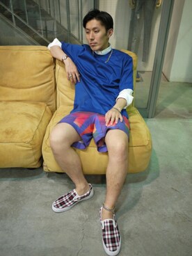 「アイテム（アンクレット）」を使った、伊藤さん（メンズ・170cm）の春コーディネート
