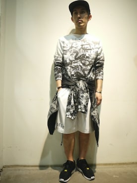 「MARCELO BURLON（マルセロ・バーロン）のアイテム（ジャケット/アウター）」を使った、伊藤さん（メンズ・170cm）の春コーディネート