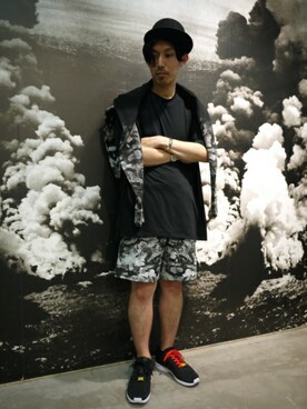 「MARCELO BURLON（マルセロ・バーロン）のアイテム（スウェット）」を使った、伊藤さん（メンズ・170cm）の夏コーディネート