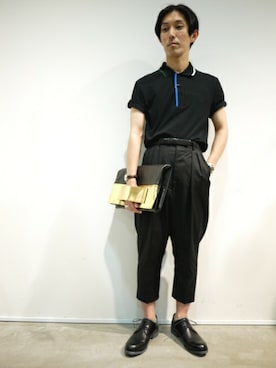「JOHN LAWRENCE SULLIVAN（ジョンローレンスサリバン）のアイテム（スラックス）」を使った、伊藤さん（メンズ・170cm）の夏コーディネート