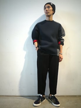 「yoshiokubo（ヨシオクボ）のアイテム」を使った、伊藤さん（メンズ・170cm）の夏コーディネート