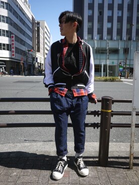 MIDWEST NAGOYA MEN｜伊藤使用「DIET BUTCHER SLIM SKIN（スーベニアジャケット）」的時尚穿搭
