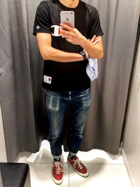 「Red Cloud MFG & Co（-）のアイテム（パンツ）」を使った、hopungさん（メンズ・183cm）の夏コーディネート