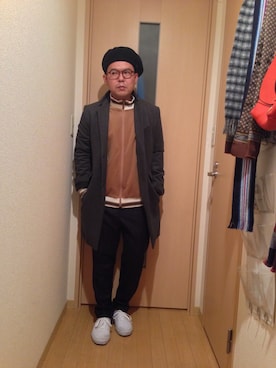 「アイテム（ハンチング/ベレー帽）」を使った、John Lemonさん（メンズ・165cm・20代）の秋コーディネート