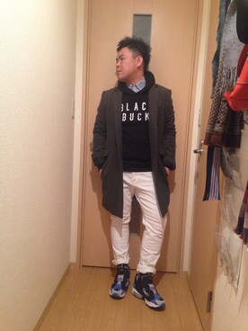 「BLINK（ブリンク）のアイテム」を使った、John Lemonさん（メンズ・165cm）の冬コーディネート