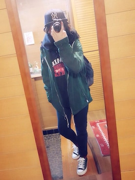 「スウェット×シャツ」｜naru.miさん（レディース・151cm）の冬コーディネート