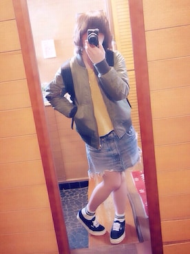 「McGREGOR CLASSIC（マックレガークラシック）のアイテム（ジャケット/アウター）」を使った、naru.miさん（レディース・151cm）の春コーディネート
