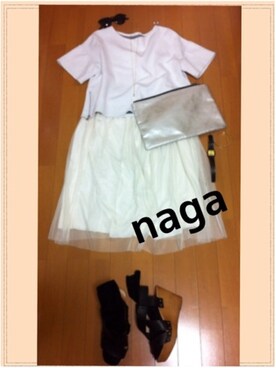 「 ウェッジソール」｜ながやまーぬさん（レディース・153cm）の夏コーディネート