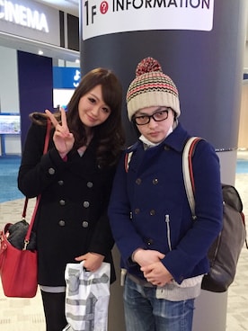 「SPIRALGIRL（スパイラルガール）のアイテム（その他アウター）」を使った、iona❤︎さん（レディース・173cm）の冬コーディネート