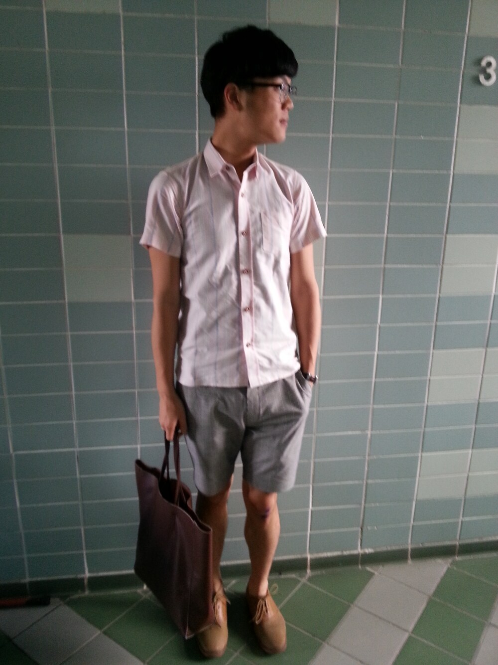 「Thailand、hk、hkboy、hkwear」｜「Pink Shirt from Thailand （スカート、ピンク系）」を使った、jasonwong112さん（メンズ・180cm）の夏コーディネートの1枚目の写真