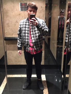 「Maison Kitsune（メゾンキツネ）のアイテム（その他アウター）」を使った、JOETCWさん（メンズ・180cm）の冬コーディネート