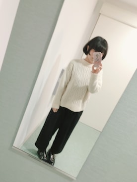 「chambre de charme（シャンブルドゥシャーム）のアイテム（アクセサリー）」を使った、sankaku25さん（レディース・158cm）の冬コーディネート