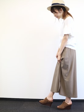 「N.（N. Natural Beauty Basic）（エヌエヌナチュラルビューティーベーシック）のアイテム（帽子）」を使った、KANAさん（レディース・163cm）の春コーディネート
