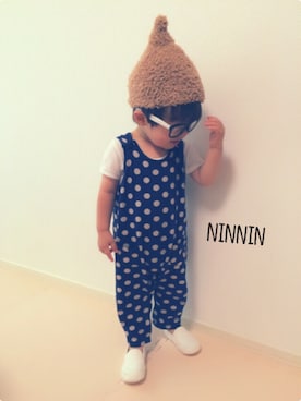 「サロペ部夏祭り♡」｜ninninさん（キッズ・80cm）の夏コーディネート