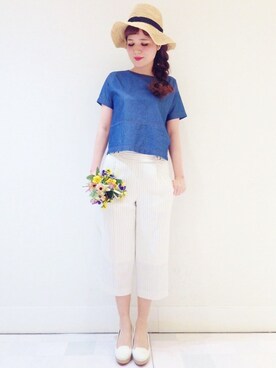 「MINIMUM（ミニマム）のアイテム（パンツ）」を使った、minimum_staffさん（レディース・164cm）の春コーディネート