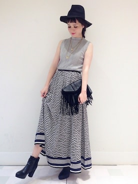 「MINIMUM（ミニマム）のアイテム（スカート）」を使った、minimum_staffさん（レディース・164cm）の夏コーディネート