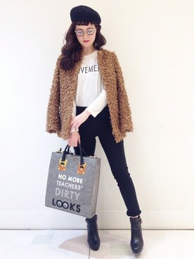 「MINIMUM（ミニマム）のアイテム（ハンドバッグ）」を使った、minimum_staffさん（レディース・164cm）の秋コーディネート