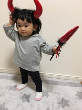 「アイテム（ロンパース）」を使った、ichi_zenさん（キッズ・70cm）の秋コーディネート