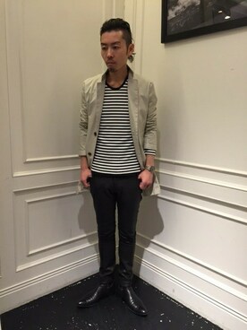「5351 POUR LES HOMMES（ゴーサンゴーイチプールオム）のアイテム（その他アウター）」を使った、daiさん（メンズ・180cm）の冬コーディネート