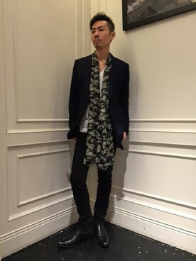 「ロングジャケット」｜daiさん（メンズ・180cm）の冬コーディネート