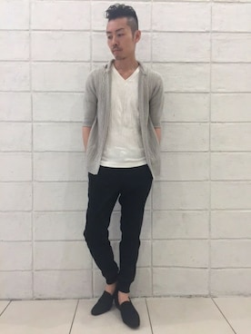 「5351 POUR LES HOMMES（ゴーサンゴーイチプールオム）のアイテム（シューズ）」を使った、daiさん（メンズ・180cm）の春コーディネート