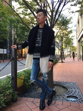 「5351 POUR LES HOMMES（ゴーサンゴーイチプールオム）のアイテム（パンツ）」を使った、daiさん（メンズ・180cm）の秋コーディネート