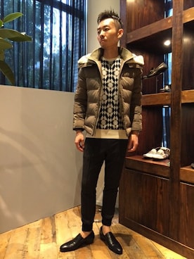 「5351 POUR LES HOMMES（ゴーサンゴーイチプールオム）のアイテム（ダウンジャケット/コート）」を使った、daiさん（メンズ・180cm）の秋コーディネート