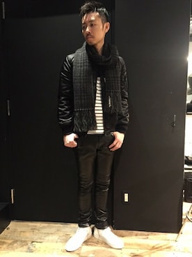 「ルード」｜「アイテム（MA-1）」を使った、daiさん（メンズ・180cm）の冬コーディネート