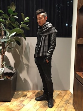 「5351 POUR LES FEMMES（ゴーサンゴーイチプールファム）のアイテム（パンツ）」を使った、daiさん（メンズ・180cm）の冬コーディネート