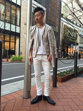 「5351 POUR LES HOMMES（ゴーサンゴーイチプールオム）のアイテム（パンツ）」を使った、daiさん（メンズ・180cm）の冬コーディネート